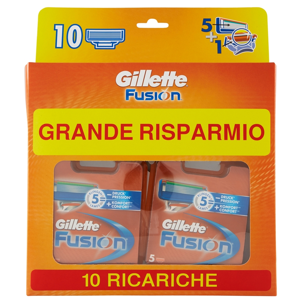 Gillette Fusion Ricariche per Rasoio - 10 testine